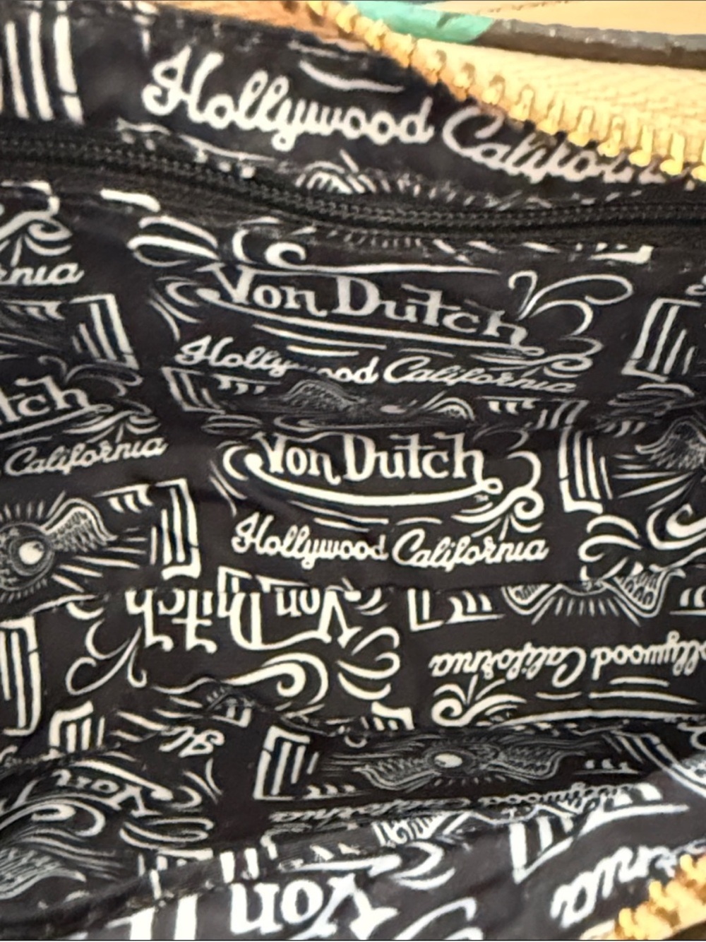 Von Dutch- NWT! Black Cherry Print Mini Shoulder Bag - Picture 7 of 9